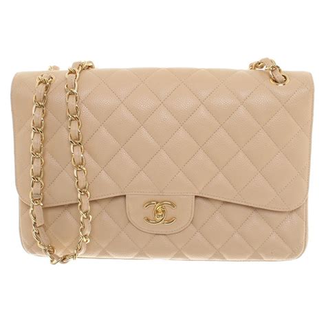 chanel cream flap bag|Chanel flap bag jumbo.